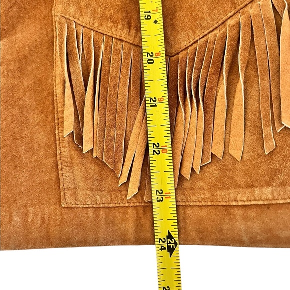 Ralph Lauren suede Jacket Fringe RARE Western size M toggle bone buttons - Picture 15 of 16